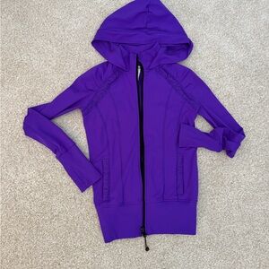 Lorna Jane Purple Zip-Up Hooded Jacket
